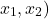 Rendered by QuickLaTeX.com \[x_1 , x_2)