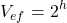 Rendered by QuickLaTeX.com \begin{equation*}V_{ef}=2^{h}\end{equation*}