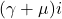 Rendered by QuickLaTeX.com (\gamma + \mu)i