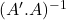 Rendered by QuickLaTeX.com (A'.A)^{-1}