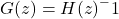 G(z)={H(z)}^-1