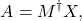 Rendered by QuickLaTeX.com \begin{equation*} A = M^\dagger X, \end{equation*}