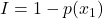 Rendered by QuickLaTeX.com I = 1-p(x_1)