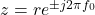 Rendered by QuickLaTeX.com z=re^{\pm j2\pi f_0}