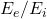 Rendered by QuickLaTeX.com E_e/E_i