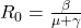 Rendered by QuickLaTeX.com R_0 = \frac{\beta}{\mu+\gamma}
